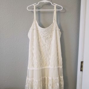 White Lace Dress With Adjustable Straps